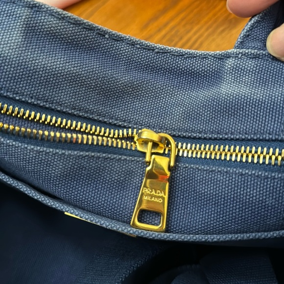 This is a blue denim Prada canapa tote! - Picture 6 of 16